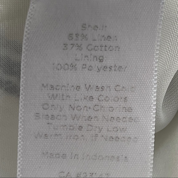 Talbots Linen Blend Black & White Midi Skirt - Picture 8 of 10